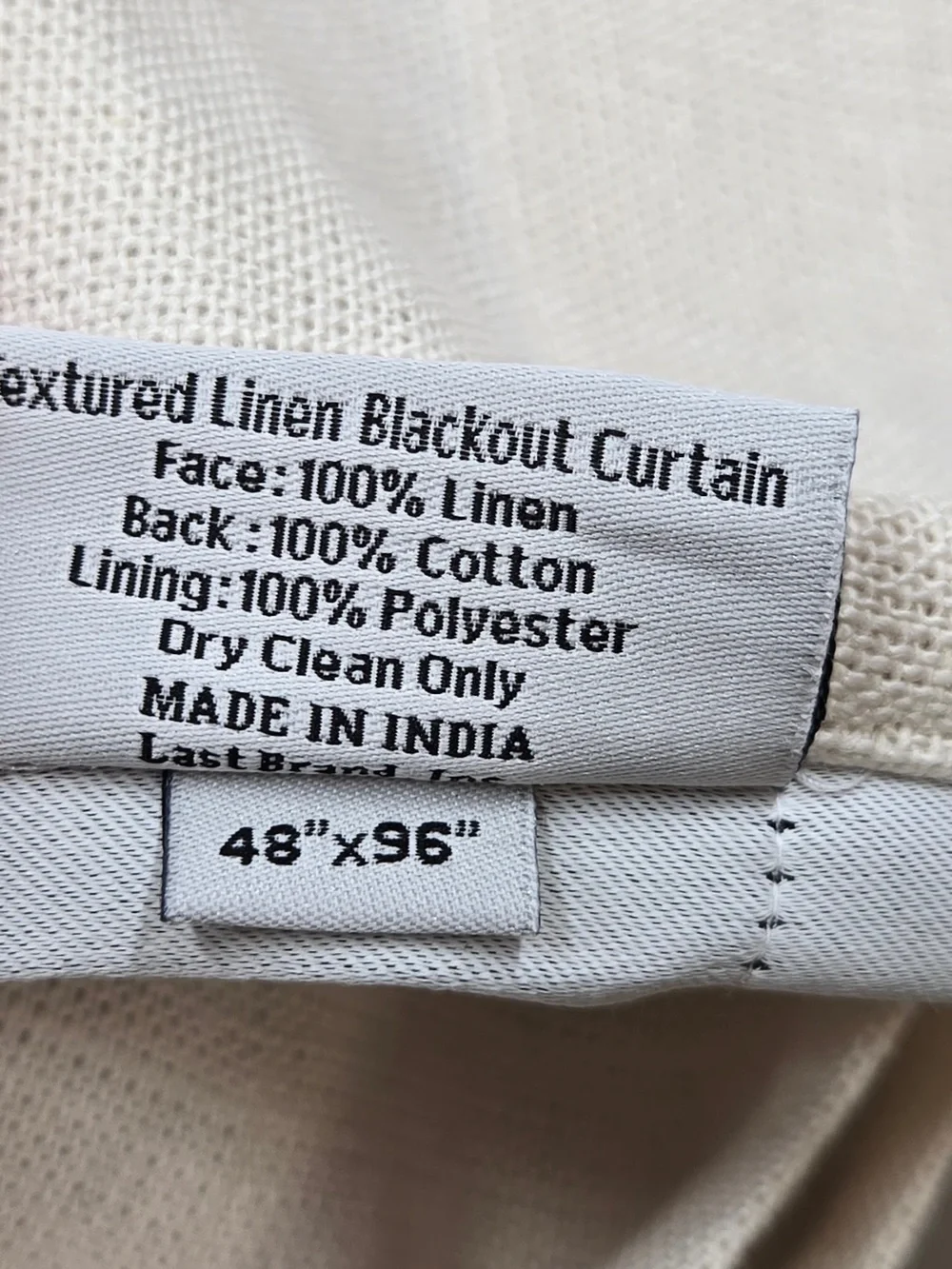 NWT QUINCE Set 2 48x96 Heavyweight European Linen Room Darkening Curtains 0104